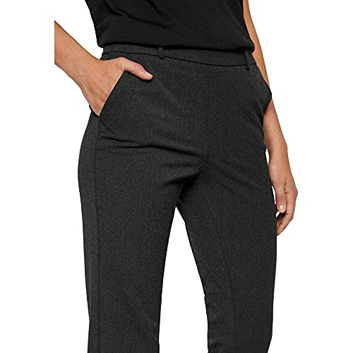 Vero Moda Vmmaya Mr Loose Solid Pant Noos Pantalones, Gris (Dark Grey Melange), 36W/ 30L para Mujer