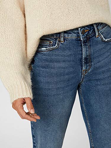 Vero Moda Vmsara Mr Relaxed Str J Ba385 Noos Ga Ci Vaqueros Straight, Azul (Medium Blue Denim Medium Blue Denim), W25/L30 (Talla del Fabricante: 25) para Mujer