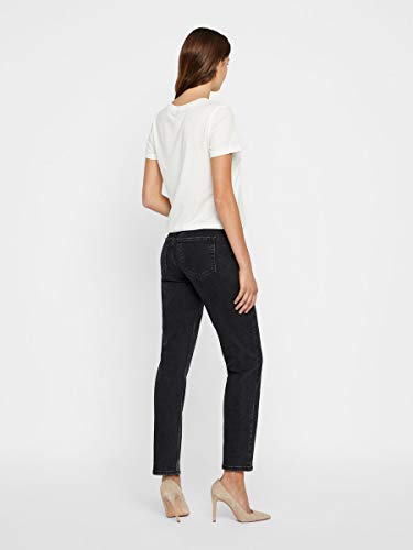 Vero Moda Vmsara Mr Relaxed Strght J Ba115 Noos Ga Vaqueros, Negro (Black), 32W / 32L para Mujer