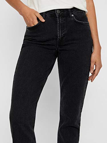 Vero Moda Vmsara Mr Relaxed Strght J Ba115 Noos Ga Vaqueros, Negro (Black), 32W / 32L para Mujer