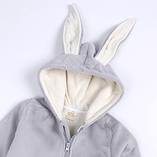 Verve Jelly Unisex bebé niñas niños invierno traje de nieve cálido polar con capucha mono de dibujos animados mameluco chaqueta mono de terciopelo azul 66 3-6 meses