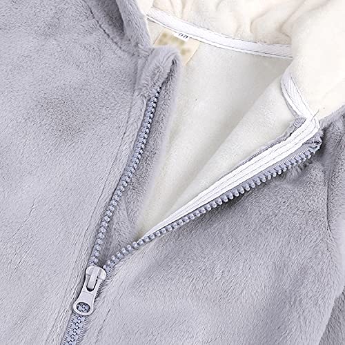 Verve Jelly Unisex bebé niñas niños invierno traje de nieve cálido polar con capucha mono de dibujos animados mameluco chaqueta mono de terciopelo azul 66 3-6 meses