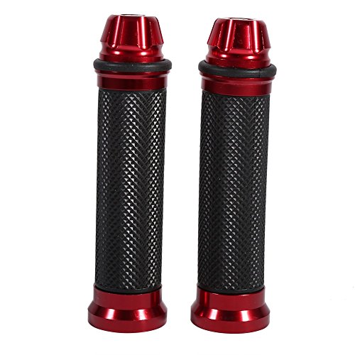 VGEBY Puños Acoples de Manillar para Moto Bici Goma Manillar para Motocicleta Bicicleta Suciedad Motocross Universal 7/8" ( Color : Rojo )