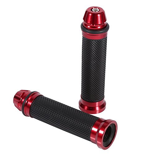 VGEBY Puños Acoples de Manillar para Moto Bici Goma Manillar para Motocicleta Bicicleta Suciedad Motocross Universal 7/8" ( Color : Rojo )