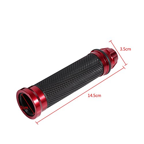 VGEBY Puños Acoples de Manillar para Moto Bici Goma Manillar para Motocicleta Bicicleta Suciedad Motocross Universal 7/8" ( Color : Rojo )