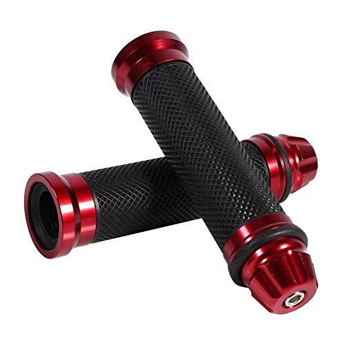 VGEBY Puños Acoples de Manillar para Moto Bici Goma Manillar para Motocicleta Bicicleta Suciedad Motocross Universal 7/8" ( Color : Rojo )