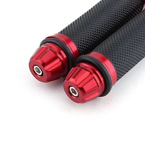 VGEBY Puños Acoples de Manillar para Moto Bici Goma Manillar para Motocicleta Bicicleta Suciedad Motocross Universal 7/8" ( Color : Rojo )