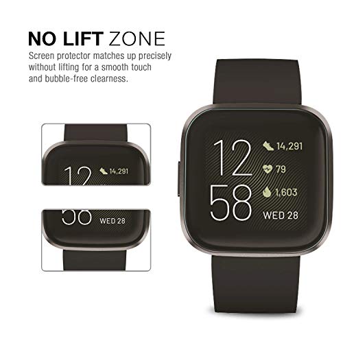 VGUARD 6 Unidades Protector de Pantalla para Fitbit Versa 2 / Fitbit Versa 2 SE (Special Edition), [Cobertura Completa] [líquida Instalar] [No Burbujas] HD Transparente TPU Suave láminas Protectora