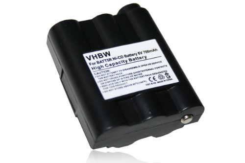vhbw batería Compatible con Alan/Midland LXT-310, LXT-350, LXT-410, LXT-435, G7 XT PMR, G7 XT PMR LPD Radio (700mAh 6V NiMH)