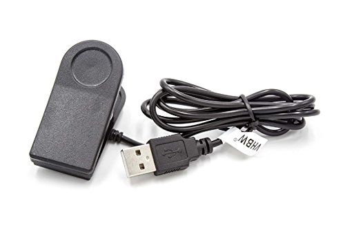 vhbw Estación de Carga USB con Clip para Pulsera Fitness, smartwatch Garmin Forerunner 310, 310XT, 405CX, 405, 910, 910XT.