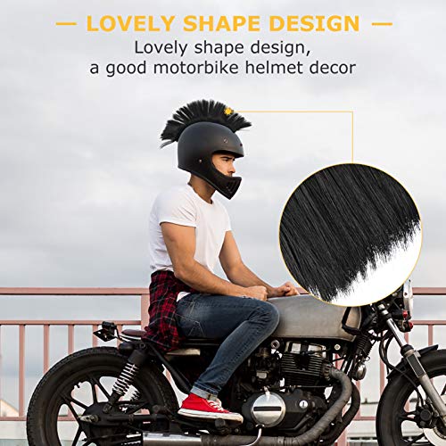 VICASKY Adhesivo decorativo para casco de moto con diseño de Cresta de Gallo para casco de moto y casco de moto Mohawk usado para cualquier casco negro