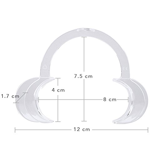 Vicloon Abridor de Boca Dental, Retractores de Mejilla en forma de C, Blanqueamiento de Dientes para Adultos Retractores de Labios en la Mejilla Intra-oral, Juego de 12