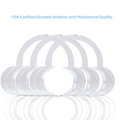 Vicloon Abridor de Boca Dental, Retractores de Mejilla en forma de C, Blanqueamiento de Dientes para Adultos Retractores de Labios en la Mejilla Intra-oral, Juego de 12