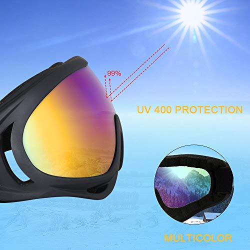 Vicloon Gafas de Nieve a Prueba de Viento UV400 Ciclismo Moto Snowmobile Ski Goggles Eyewear Deportes Gafas de Seguridad de protección