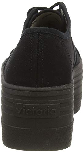 victoria Plataforma VICTORIA Barcelona Doble Lona Monocromo 1105101-WOMEN para Mujer Negro 37