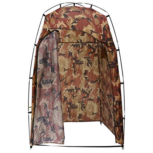 vidaXL Cabina para Ducha/WC/Vestidor Camuflaje Carpa Toldo Tiemda de Baño Camping Acampada Privacidad Cubierta Ocultación Plegable Refugio