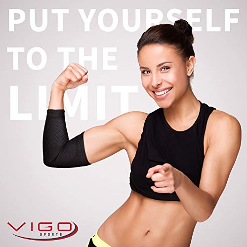 Vigo Sports Elbow Bandage lavable en máquina - Vendaje para codo de tenista anti-sudor para hombres y mujeres - Vendaje para codo para fitness - Vendaje para codo para hombres