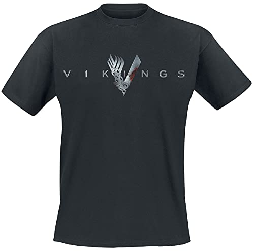 Vikings Welcome To Valhalla Camiseta Negro S, 100% algodón, Regular