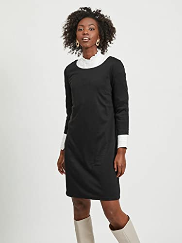 Vila Clothes VITINNY NEW DRESS, Vestido Mujer, Negro (Black), M (Talla fabricante: M)