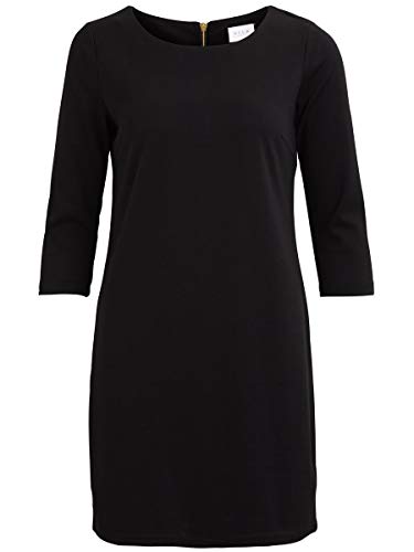 Vila Clothes VITINNY NEW DRESS, Vestido Mujer, Negro (Black), M (Talla fabricante: M)