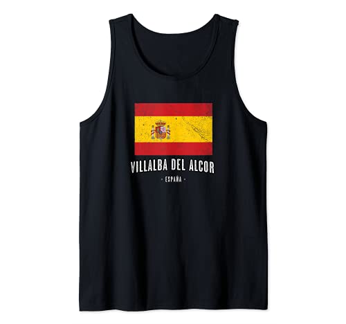 Villalba del Alcor España | Souvenir - Ciudad - Bandera - Camiseta sin Mangas
