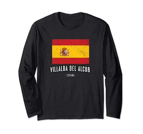 Villalba del Alcor España | Souvenir - Ciudad - Bandera - Manga Larga