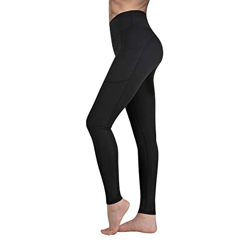 Vimbloom Leggins Mujer, Pantalon Deporte Yoga Mujer, Leggings Mujer Fitness Suaves Elásticos Cintura Alta para Reducir Vientre VI263(Black,M)