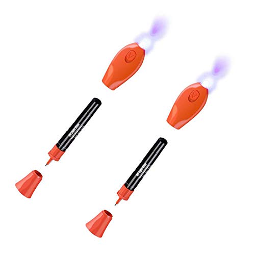 Visbella 5 segundos Fix líquido plástico soldadura UV luz reparación pluma curado pegamento UV gel sello cualquier cosa cerámica joyería cable acrílico (orange-2p)