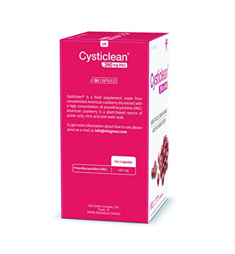 Vitagreen Cysticlean 153903.0 Prevención y Tratamiento de la Cistitis 240 mg 60 Cápsulas