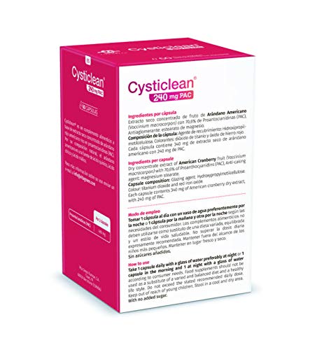 Vitagreen Cysticlean 153903.0 Prevención y Tratamiento de la Cistitis 240 mg 60 Cápsulas