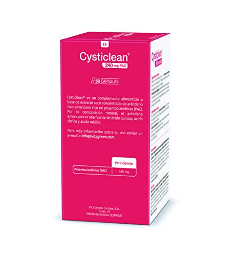 Vitagreen Cysticlean 153903.0 Prevención y Tratamiento de la Cistitis 240 mg 60 Cápsulas