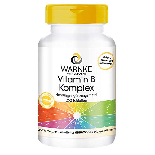 Vitamina B Complex – Vegetariano – Con todas las vitaminas B esenciales – 250 cápsulas