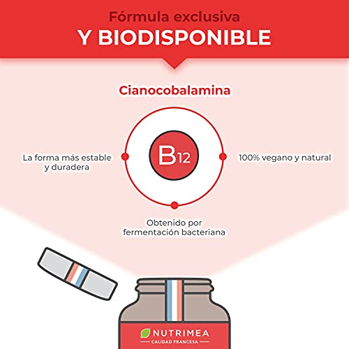 Vitamina B12 1000 mcg Vegano Cianocobalamina Cápsulas Vegetales Vitaminas B12 Complejo Vitamínico Natural Suministro Para 2 Meses