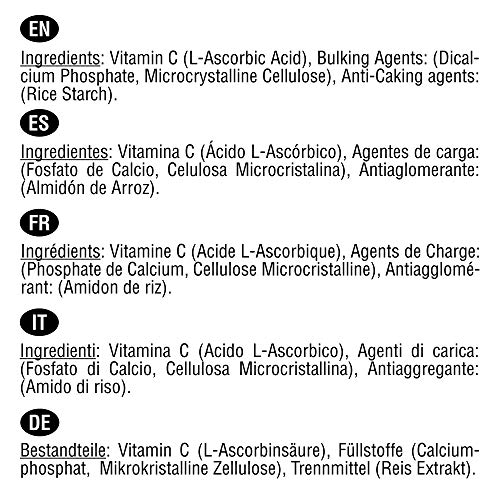 Vitamina C 1000 mg. 240 comprimidos veganos de Vitamina C pura (Tratamiento para 8 meses). Producto desarrollado y fabricado en España por Laboratorios HIVITAL.