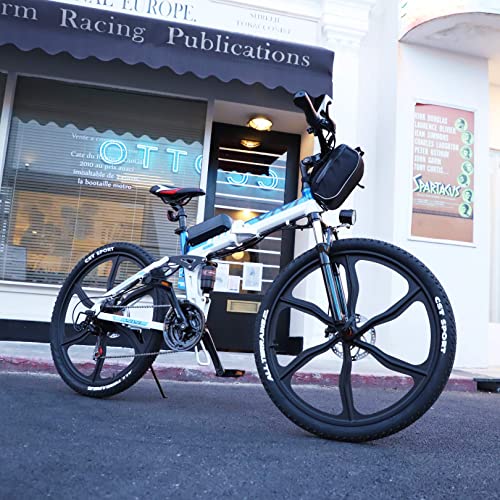 VIVI Bicicleta Electrica Plegable 250W Bicicleta Eléctrica Montaña, Bicicleta Montaña Adulto Bicicleta Electrica Plegable con Rueda Integrada de 26", Batería de, 25 km/h Velocidad MÁX