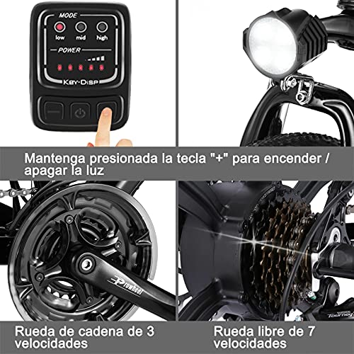 VIVI Bicicleta Electrica Plegable 250W Bicicleta Eléctrica Montaña, Bicicleta Montaña Adulto Bicicleta Electrica Plegable con Rueda Integrada de 26", Batería de, 25 km/h Velocidad MÁX