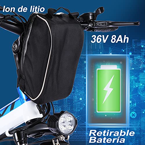 VIVI Bicicleta Electrica Plegable 250W Bicicleta Eléctrica Montaña, Bicicleta Montaña Adulto Bicicleta Electrica Plegable con Rueda Integrada de 26", Batería de, 25 km/h Velocidad MÁX