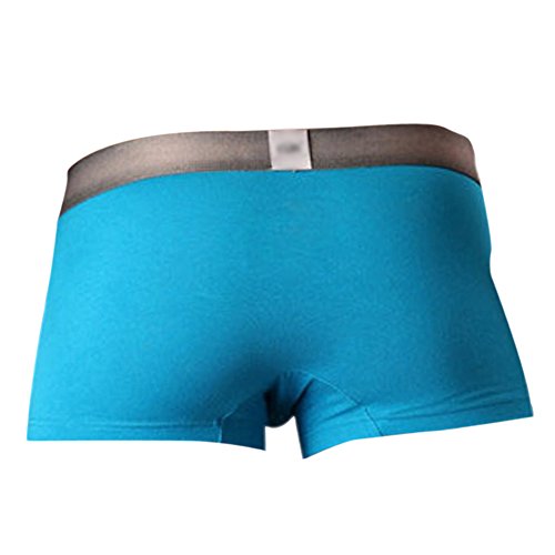 Vividda Ropa interior para hombre bajo la cintura Calzoncillos cortos Con patrón divertido Medium Azul