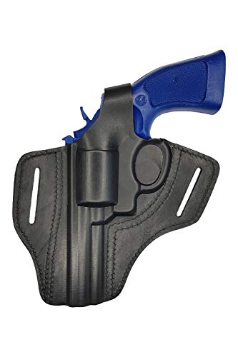 VlaMiTex R4 Funda para Revólver Smith & Wesson 10/19/44/66 con Cañón DE 10 cm, de Piel