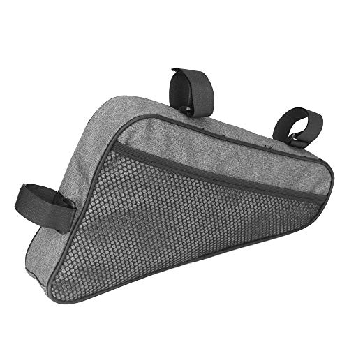 VOANZO Bolsa para bastidor de almacenamiento de bicicleta, bolsa de triángulo para bicicleta impermeable Bolsa de silla de gran capacidad para ciclismo de montaña de carretera 290 x 200 x 50 mm (gris)