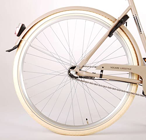 Volare Bicicleta de ciudad para mujer, 28 pulgadas, 51 cm, 3G, freno de contrapedal, color beige