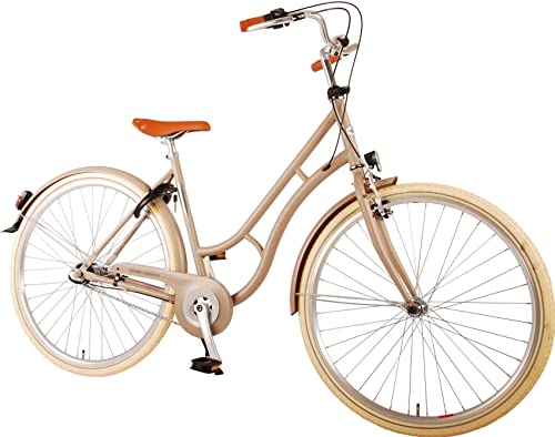 Volare Bicicleta de ciudad para mujer, 28 pulgadas, 51 cm, 3G, freno de contrapedal, color beige