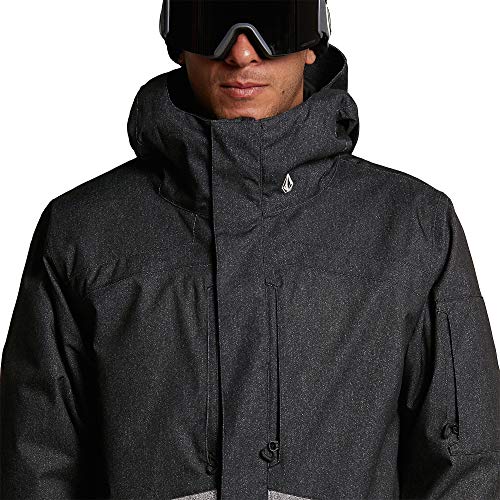 Volcom Chaqueta Aislante Scortch aislada, Estático Negro, XL para Hombre