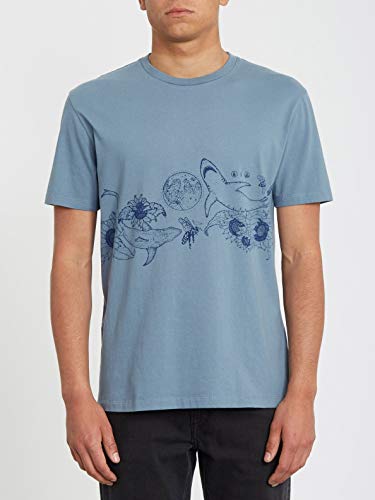 Volcom Pangea Seed FA SS Camiseta, Hombre, Stormy Blue, S