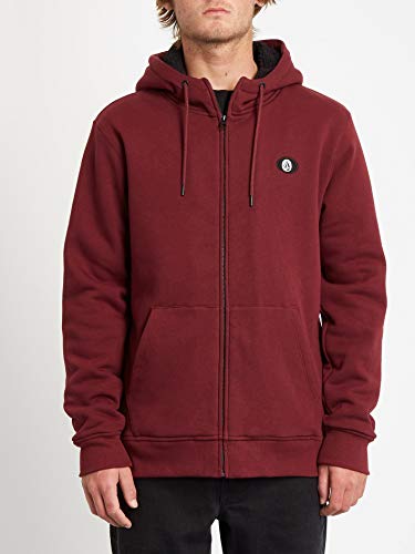 Volcom Sngl STN Lined Sudadera con Cremallera, Hombre, Port, XS