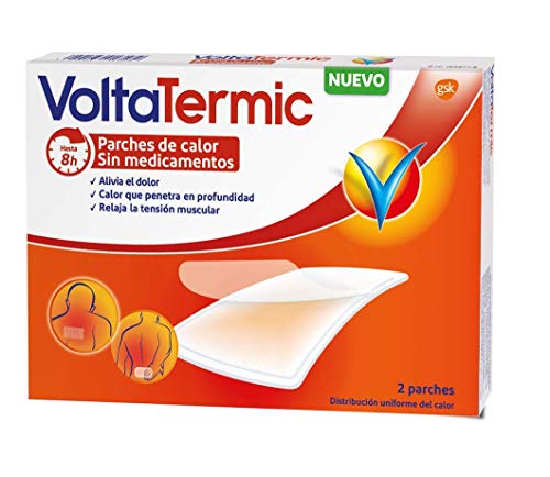 VoltaTermic, Parches de Calor, Alivio del Dolor 24 Horas, sin Medicamentos, 2 Parches Rectangulares