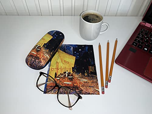 VON LILIENFELD Estuche Gafas Arte Vincent van Gogh: Café nocturno Funda Ligeramente Estable Colorido Regalo Mujer Hombre