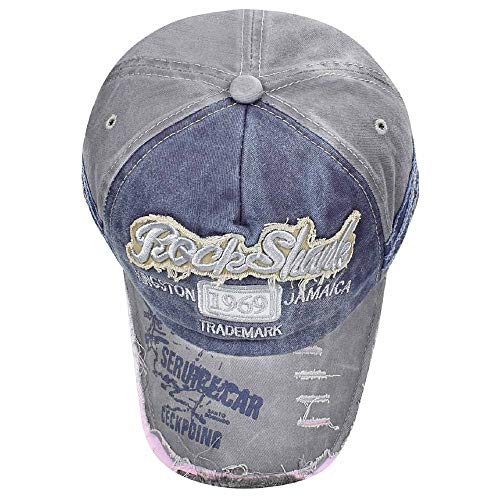 Voqeen Gorra de béisbol Vintage gastada Moda 1969 Gorra de béisbol de Visera para Hombre