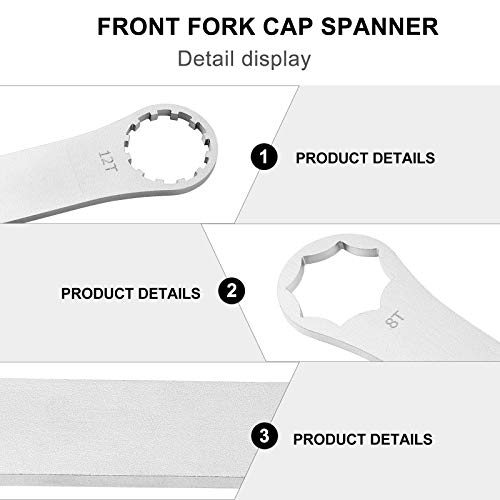 VORCOOL Llave de horquilla delantera 8T/12T de doble cabezal, compatible con Suntour RST Sportwaren