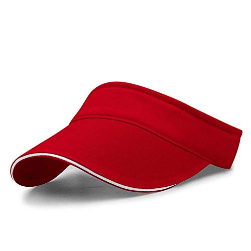VSUSN Visera Sombrero para el Sol Anti-UV Visera de protección contra el Sol Gorra para Sol Protector, Rojo